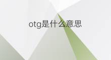 otg是什么意思 otg的翻译、读音、例句、中文解释