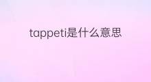 tappeti是什么意思 tappeti的翻译、读音、例句、中文解释