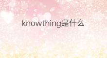 knowthing是什么意思 knowthing的翻译、读音、例句、中文解释