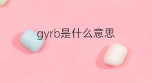 gyrb是什么意思 gyrb的翻译、读音、例句、中文解释