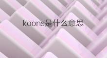 koons是什么意思 英文名koons的翻译、发音、来源