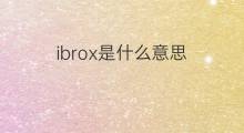 ibrox是什么意思 ibrox的翻译、读音、例句、中文解释