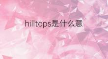 hilltops是什么意思 hilltops的翻译、读音、例句、中文解释