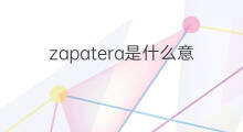 zapatera是什么意思 zapatera的翻译、读音、例句、中文解释