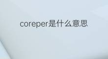 coreper是什么意思 coreper的翻译、读音、例句、中文解释