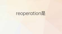reoperation是什么意思 reoperation的翻译、读音、例句、中文解释