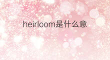 heirloom是什么意思 heirloom的翻译、读音、例句、中文解释