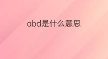 abd是什么意思 abd的翻译、读音、例句、中文解释