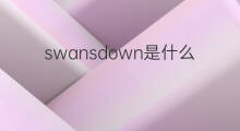 swansdown是什么意思 swansdown的翻译、读音、例句、中文解释