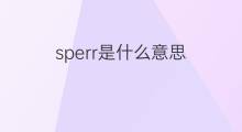 sperr是什么意思 sperr的翻译、读音、例句、中文解释