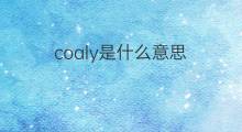 coaly是什么意思 coaly的翻译、读音、例句、中文解释