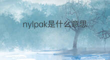 nylpak是什么意思 nylpak的翻译、读音、例句、中文解释