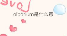 albarium是什么意思 albarium的翻译、读音、例句、中文解释