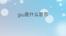 giu是什么意思 giu的翻译、读音、例句、中文解释