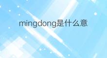 mingdong是什么意思 mingdong的翻译、读音、例句、中文解释