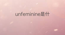 unfeminine是什么意思 unfeminine的翻译、读音、例句、中文解释