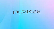 pagl是什么意思 pagl的翻译、读音、例句、中文解释