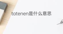 tatenen是什么意思 tatenen的翻译、读音、例句、中文解释