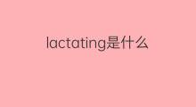 lactating是什么意思 lactating的翻译、读音、例句、中文解释