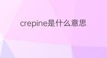 crepine是什么意思 crepine的翻译、读音、例句、中文解释