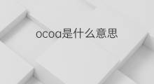ocoa是什么意思 ocoa的翻译、读音、例句、中文解释