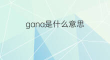 gana是什么意思 gana的翻译、读音、例句、中文解释