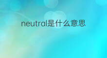 neutral是什么意思 neutral的翻译、读音、例句、中文解释