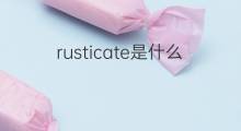 rusticate是什么意思 rusticate的翻译、读音、例句、中文解释
