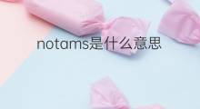 notams是什么意思 notams的翻译、读音、例句、中文解释