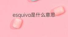 esquiva是什么意思 esquiva的翻译、读音、例句、中文解释