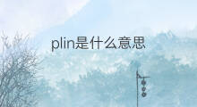 plin是什么意思 plin的翻译、读音、例句、中文解释