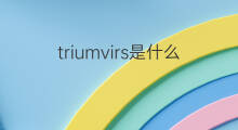triumvirs是什么意思 triumvirs的翻译、读音、例句、中文解释