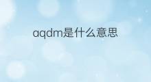 aqdm是什么意思 aqdm的翻译、读音、例句、中文解释