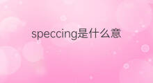 speccing是什么意思 speccing的翻译、读音、例句、中文解释