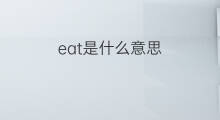 eat是什么意思 eat的翻译、读音、例句、中文解释