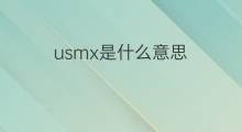 usmx是什么意思 usmx的翻译、读音、例句、中文解释