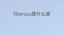 fiberous是什么意思 fiberous的翻译、读音、例句、中文解释