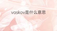 vaskov是什么意思 vaskov的翻译、读音、例句、中文解释