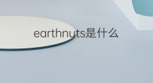earthnuts是什么意思 earthnuts的翻译、读音、例句、中文解释