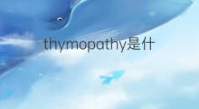 thymopathy是什么意思 thymopathy的中文翻译、读音、例句