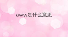 oww是什么意思 oww的中文翻译、读音、例句