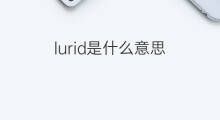 lurid是什么意思 lurid的中文翻译、读音、例句