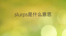 slurps是什么意思 slurps的中文翻译、读音、例句