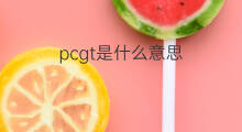 pcgt是什么意思 pcgt的中文翻译、读音、例句