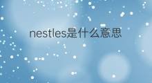 nestles是什么意思 nestles的中文翻译、读音、例句