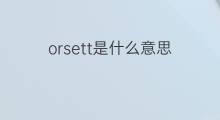 orsett是什么意思 orsett的中文翻译、读音、例句
