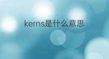 kerns是什么意思 kerns的中文翻译、读音、例句