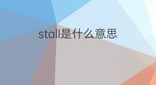 stall是什么意思 stall的中文翻译、读音、例句