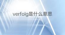 verfolg是什么意思 verfolg的中文翻译、读音、例句