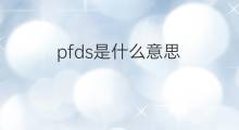 pfds是什么意思 pfds的中文翻译、读音、例句